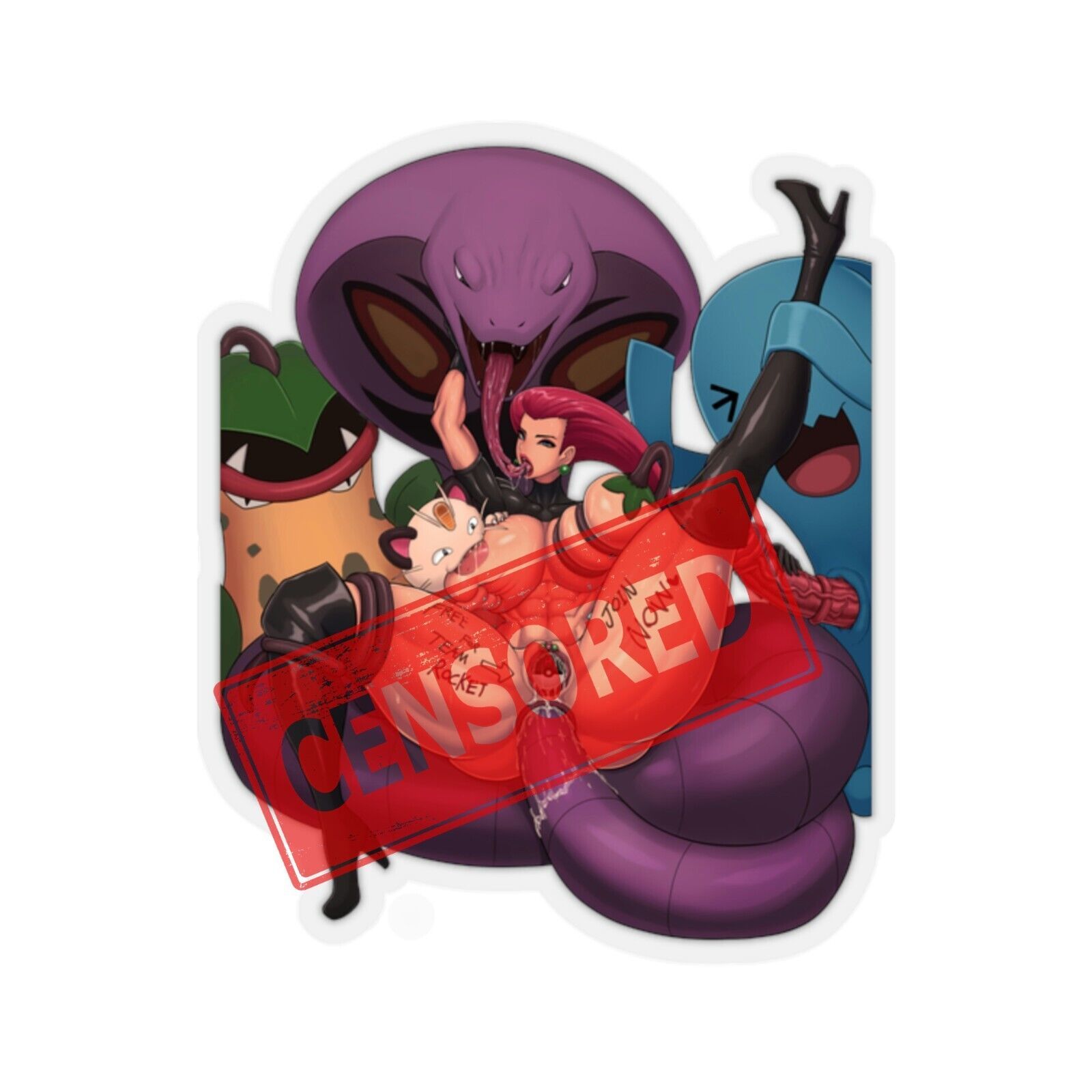Erotic H Sticker: Team Rocket Recruitment Campaign