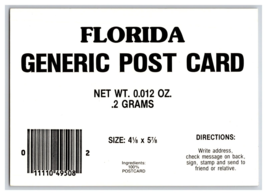 Generic Barcode Greetings Florida FL UNP Continental Postcard O21 - £2.69 GBP