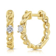 Diana M Jewels 1.92Gr Huggie Earrings With 0.12Ct Diamonds Size One Size - $8,008.90 MXN