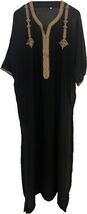 Moroccan Men transparent Kaftan black, transparent black gandora. - $79.22