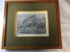 Framed Print Landscape Painting in Style of Old Chinese Masters Beautiful Frame - £25.71 GBP