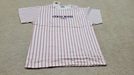 Vintage 90s Guess Kids Red Vertical Stripes Kids Size Medium - $13.10