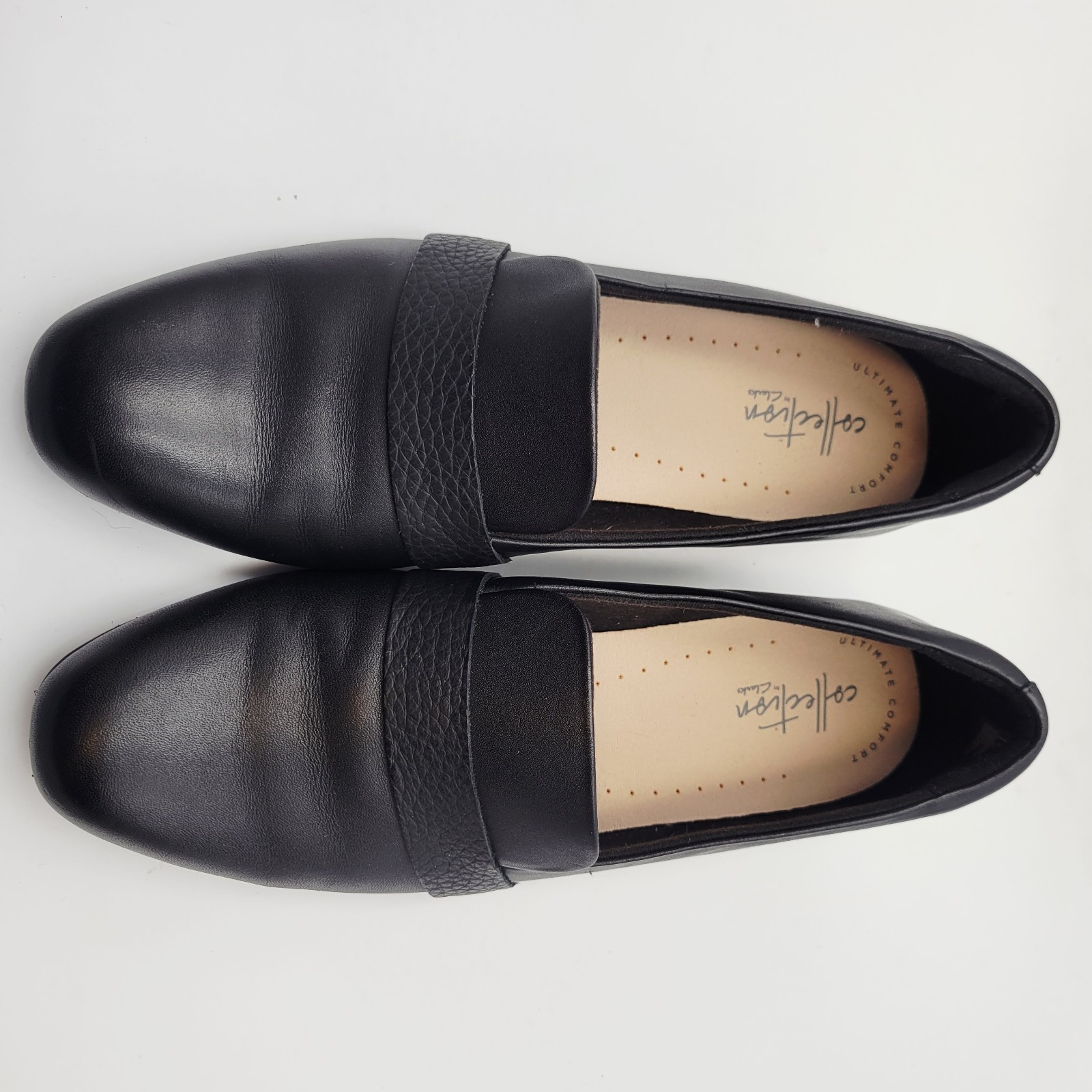 Clarks Juliet Ariel Pumps Womens Size 8 M Black Leather Loafers Slip On Shoes Item image 6