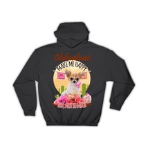Chihuahua Roses : Gift Hoodie Puppy Pet Animal Cute Dog Mexico Cactus World Trip - £28.43 GBP