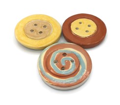 3Pc 45mm Extra Large Sewing Buttons Assorted 4 Hole Coat Buttons For DIY Crafts - £24.52 GBP