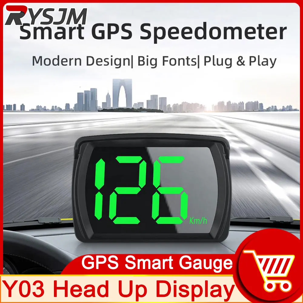 D y03 head up display speedometer mph kmh universal car gps for hud digital speed meter thumb200