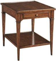 Side Table Woodbridge Marseilles French Wood Distressed Bordeaux Cherry Drawer - £1,150.27 GBP