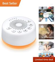 Luxury White Noise Machine with 25 Sounds &amp; 5 Sleep Timers - Rechargeabl... - $42.52