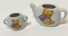 VTG Childrens Teddy Bear Mini Tea Set Replacement Teapot Sugar Bowl 1.5 to 1.75&quot; - £9.96 GBP