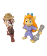 Set of 2 Kellogg&#39;s Chip &amp; Dale Rescue Ranger PVC Toy Figures Gadget &amp; Ch... - $169.16 MXN