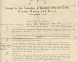 1937 Society for the Promotion of Javanese Arts and Crafts Drama Dance &amp;... - £30.07 GBP