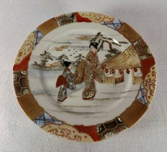 Lot of Antique Japanese Satsuma Plates 8 Hand Painted Plates Artist Signed - $29.43