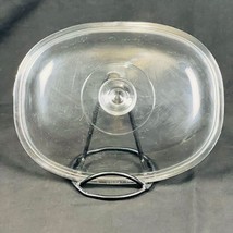 Pyrex F-14-C Glass Replacement Dome Lid Clear 12.5&quot; x 10&quot; Large Oval (Ch... - $23.74