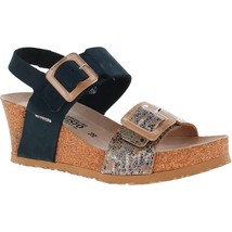 Mephisto women&#39;s lissia wedge sandals in Navy - size 10 - $171.27