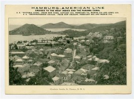 Hamburg American Line Cruise 1914 Picture Card Charlotte Amalia St Thomas D W I  - £22.15 GBP