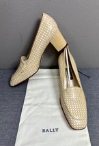 BALLY Parfait Sahara Leather Slip On Pump Heel Shoes Size 9 N Made in Italy - £11.86 GBP