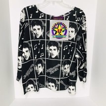 VTG Elvis Presley Jailhouse Rock AOP Print 3/4 Sleeve Shirt Liberty Flyer Large - £110.49 GBP