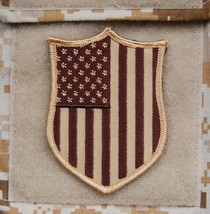 AOR1 Us Flag Shield Embroider Patch Nswdg Devgru Team ST6 Zero Dark Thirty Hook - £5.99 GBP