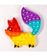 8&quot; Fox Popit Push Pop Bubble Popper Fidgety Fidget Vinyl Rainbow Sensory... - $14.01