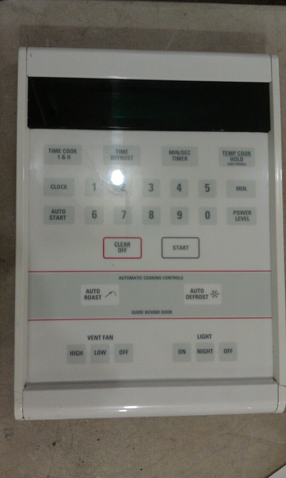 7QQ56 MICROWAVE CONTROL PANEL FROM AMANA, TESTS OK, FAIR CONDITION - $18.69