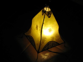 Moroccan henna lamp, Moroccan Leather henna lamp,Henna lamp Morocco, Henna lamp - £57.13 GBP
