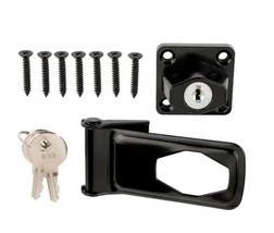 Everbilt 3-1/2 in. Black Key Locking Hasp Doors Cabinets And Gates 20404 - £22.81 GBP