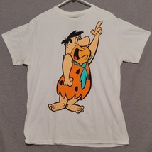 Fred Flintstone Hanna-Barbera Unisex white t-shirt size Large - $16.87