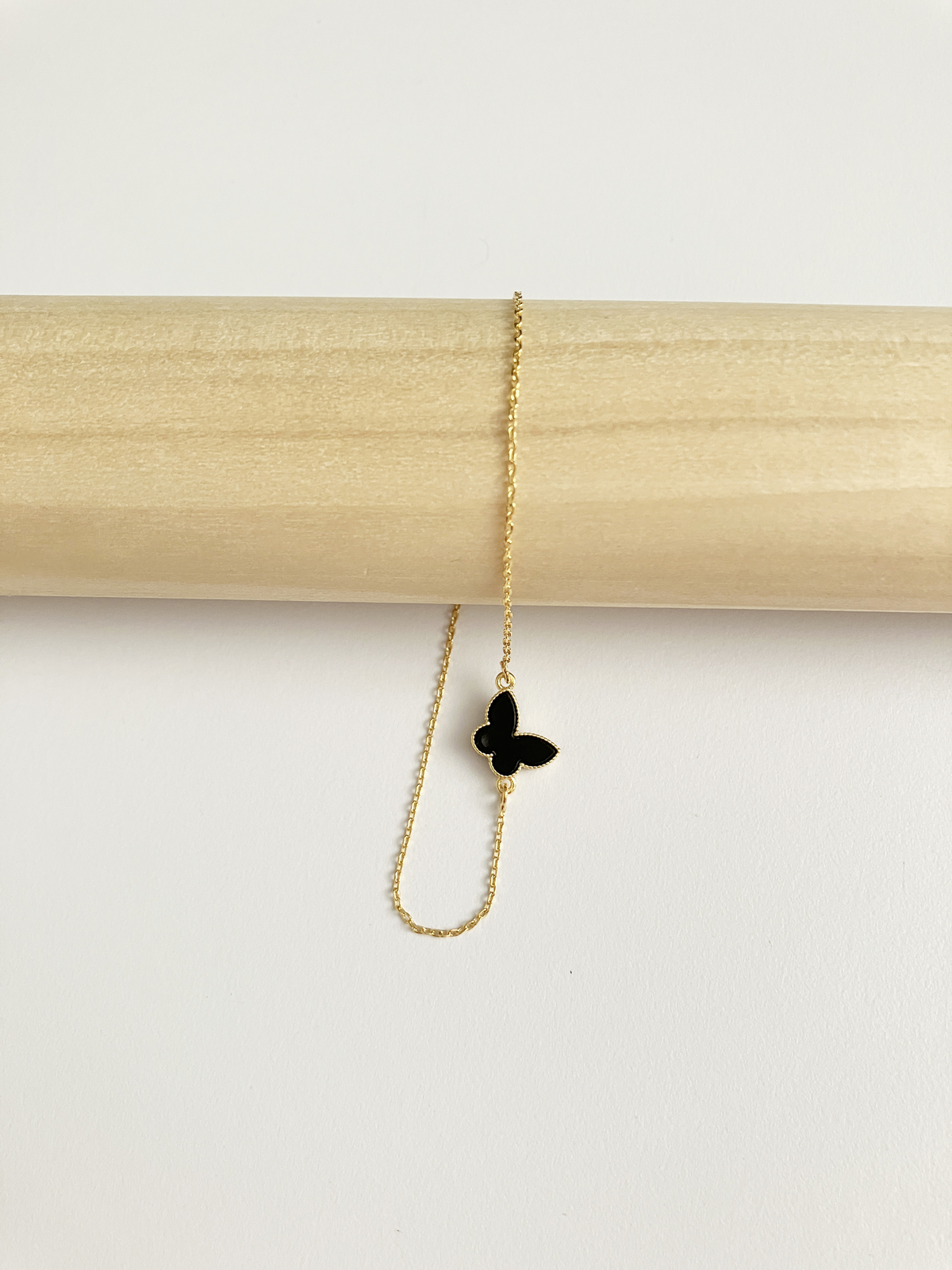 Onyx Mini Butterfly Adjustable Bracelet