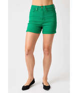 Judy Blue Green Tummy Control Garment Dyed Denim Shorts - £35.97 GBP