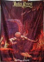 Judas Priest Sad Wings Of Destiny Yellow Flag Cloth Poster Banner Cd Thrash - £15.95 GBP