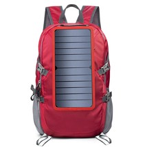 Solar Backpack Foldable Hiking Daypack With 5V Power Supply 6.5W Solar Panel Cha - £114.64 GBP