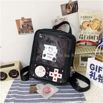 Cute Clear Kawaii Ita Bag Backpack Pin Dispaly Transparent Ruack Women  Bag Bunn - £60.87 GBP