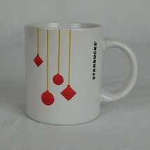 Holiday Starbucks Mug Christmas Hanging Ornaments Coffee Cup Red White Gold - £7.65 GBP