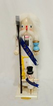 Nutcracker Father Time New Year 2001 - 2002  Figurine 15 1/2&quot; Wooden White Blue - £43.96 GBP