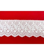 English embroidery lace braid 6cm San Gallo 4BF32B scalloped ruffles unique-
... - £2.34 GBP