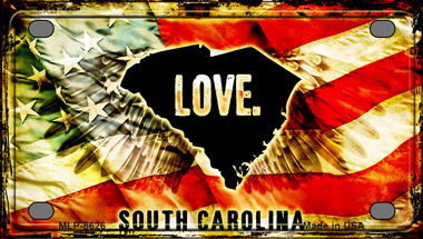 South Carolina Love Novelty Mini Metal License Plate Tag - $14.95