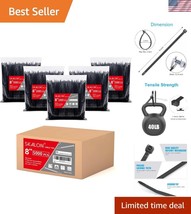 5000 Pack Black Zip Ties 8 inch - 40lbs Tensile Strength for Indoors/Out... - $107.99