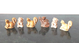 WADE WHIMSIES RED ROSE TEA Lot of 6 FIGURINES Squirrel Bear Cub Lemur An... - $195.88 MXN