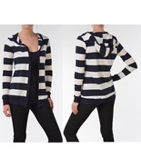 Hoodie Bold Stripe Light Weight Long Sleeve Cardigan. Size Medium - £15.94 GBP