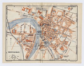 1926 Original Vintage City Map Of Montauban / MIDI-PYRENEES / France - £16.94 GBP