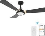 Smaair 56&quot; 3 Blade Ceiling Fan With Light, Dimmable Led Light,, And App. - $220.97
