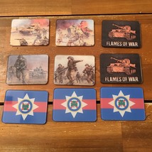 (9) Flames Of War Miniature Game Acrylic Objective Tokens - $29.69