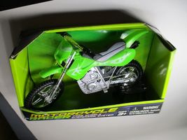 Toy Motorcycle Green m21510g Dollhouse Fairy Garden Miniature - $6.60