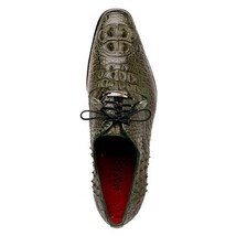Nilo Genuine Crocodile Skin Deby's Oxford Dress Shoes Forest Green image 4