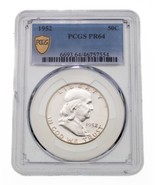 1952 50C Franklin Half Dollar Graded by PCGS as PR64 Proof - $222.74