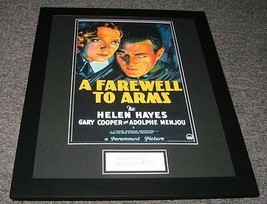 Helen Hayes Signed Framed A Farewell to Arms 16x20 Poster Display JSA - £174.54 GBP