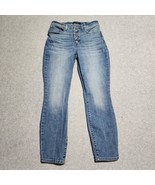Lucky Brand Bridgette Crop Skinny Jeans Womens 6/28 Blue Button Fly High... - $23.21