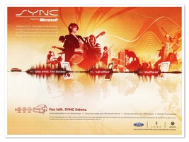 Microsoft SYNC In-Car Technology The Strokes 2007 Full-Page Print Magazi... - $9.70