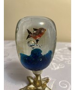 Vintage Murano Style Aquarium Paperweight Art Glass Fish - £14.86 GBP