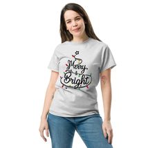 Merry and Bright Christmas Tree Unisex t-Shirt, Xmas Lights Graphic Shirts Merry - £16.01 GBP+